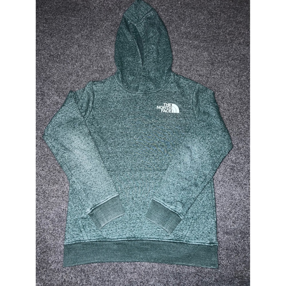 The North Face Boys Green Heather Pullover Hoodie Size L 14/16 Sweatshirt